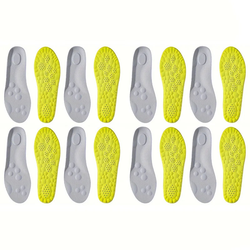 104 - 1Pair/2Pairs/4Pairs High Elasticity Latex Sport Insoles Soft Shoe Pads Arch Support Orthotic Insoles Breathable Deodorant Insole