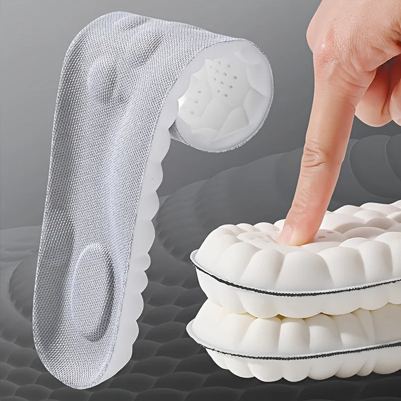 104 - 1Pair/2Pairs/4Pairs High Elasticity Latex Sport Insoles Soft Shoe Pads Arch Support Orthotic Insoles Breathable Deodorant Insole