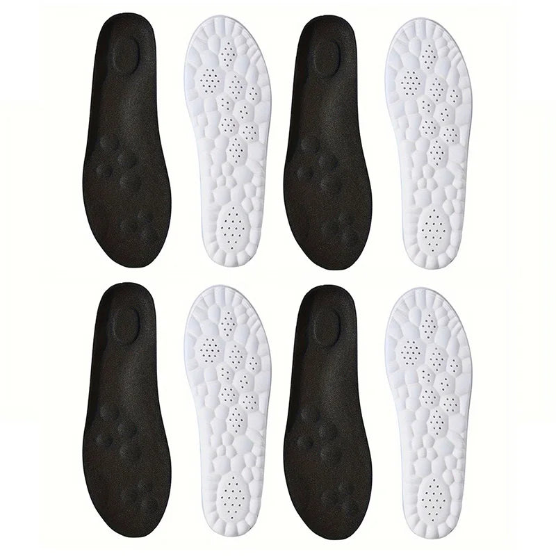 104 - 1Pair/2Pairs/4Pairs High Elasticity Latex Sport Insoles Soft Shoe Pads Arch Support Orthotic Insoles Breathable Deodorant Insole