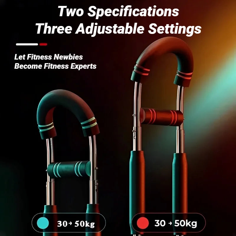 106 - Adjustable U-Shaped Arm Exerciser With Foam Handle Spring Workout Bar Forearm Triceps Chest Expander Portable Fitness Equipment