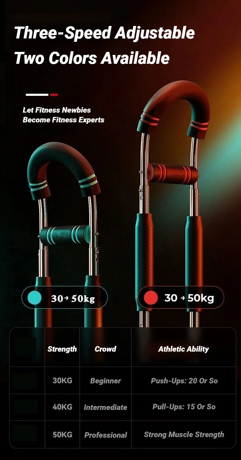 106 - Adjustable U-Shaped Arm Exerciser With Foam Handle Spring Workout Bar Forearm Triceps Chest Expander Portable Fitness Equipment