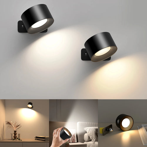 103 - LED Wall Sconces light, 3 Brightness Levels 3 Color Modes Wall Lights, 2000mAh Battery Operated 360° Rotatable Touch Control