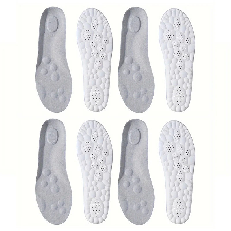 104 - 1Pair/2Pairs/4Pairs High Elasticity Latex Sport Insoles Soft Shoe Pads Arch Support Orthotic Insoles Breathable Deodorant Insole