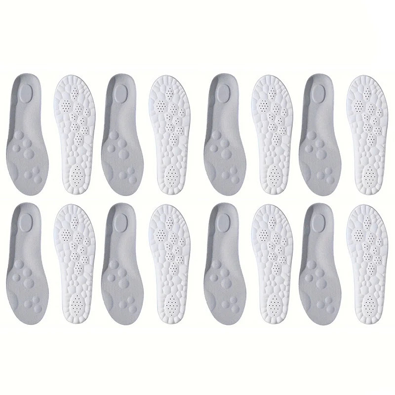 104 - 1Pair/2Pairs/4Pairs High Elasticity Latex Sport Insoles Soft Shoe Pads Arch Support Orthotic Insoles Breathable Deodorant Insole