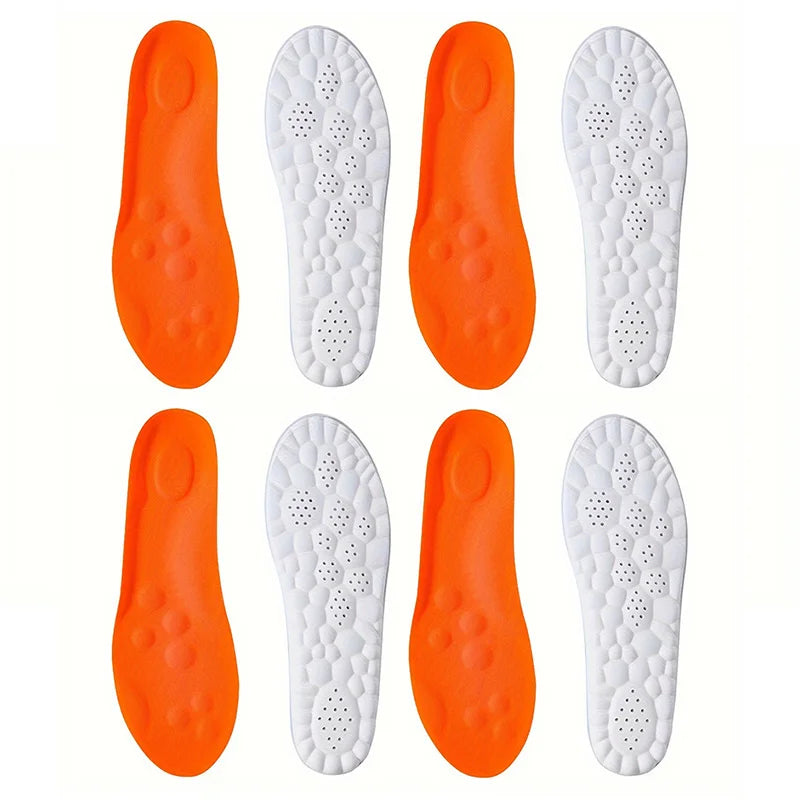 104 - 1Pair/2Pairs/4Pairs High Elasticity Latex Sport Insoles Soft Shoe Pads Arch Support Orthotic Insoles Breathable Deodorant Insole