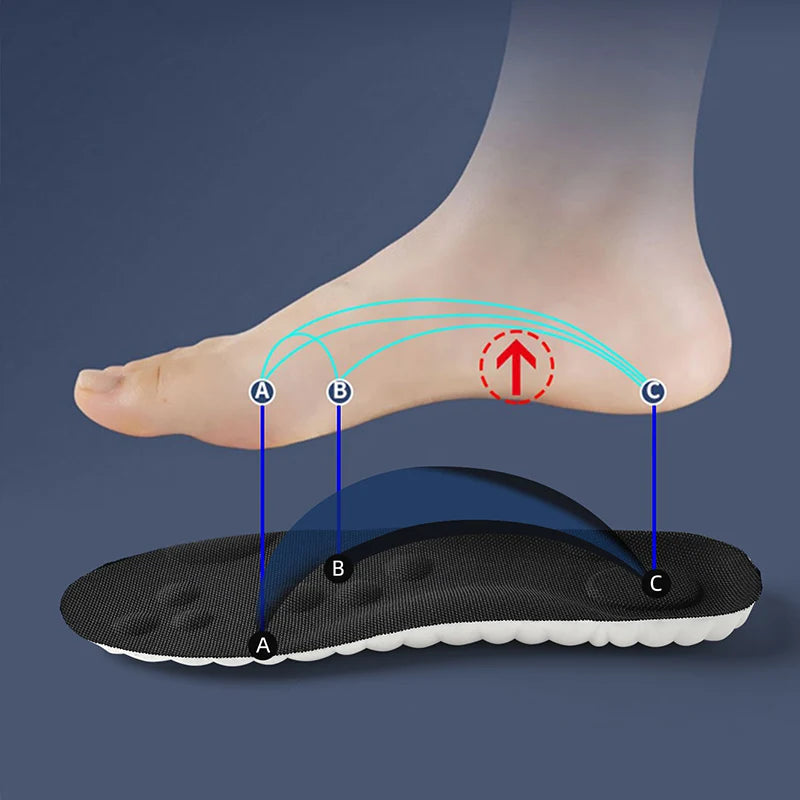 104 - 1Pair/2Pairs/4Pairs High Elasticity Latex Sport Insoles Soft Shoe Pads Arch Support Orthotic Insoles Breathable Deodorant Insole