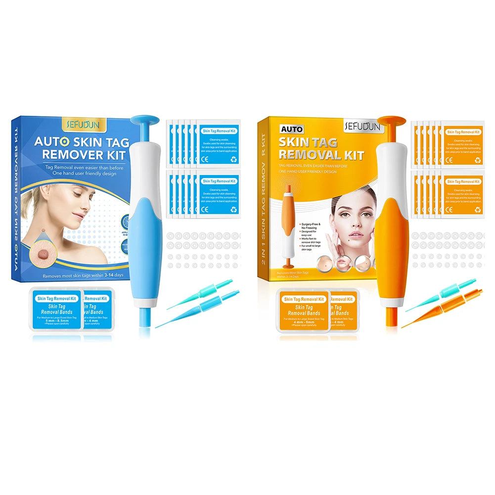 105 - Face Mole Removal Tool Kits Rubber Rings Face Beauty Accessories Wart Tag Remover Kit Multipurpose Supplies for Armpits Arm Legs