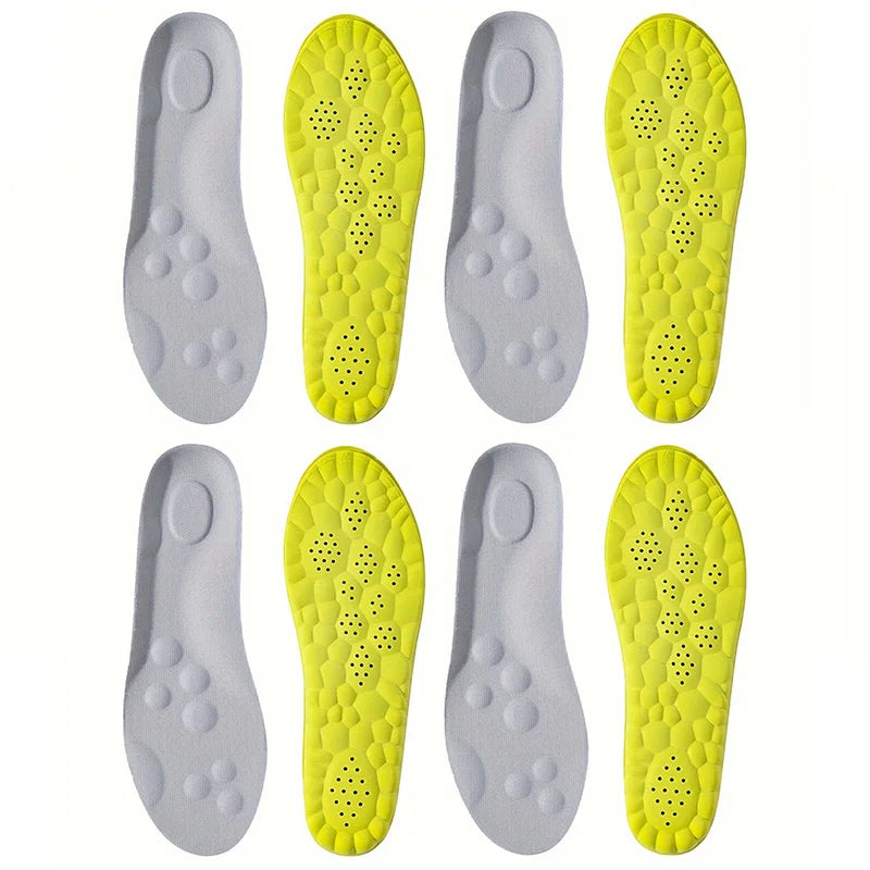 104 - 1Pair/2Pairs/4Pairs High Elasticity Latex Sport Insoles Soft Shoe Pads Arch Support Orthotic Insoles Breathable Deodorant Insole