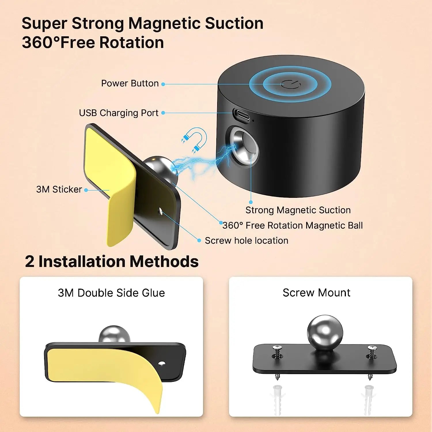 103 - LED Wall Sconces light, 3 Brightness Levels 3 Color Modes Wall Lights, 2000mAh Battery Operated 360° Rotatable Touch Control