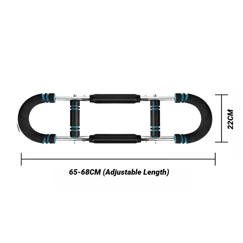 106 - Adjustable U-Shaped Arm Exerciser With Foam Handle Spring Workout Bar Forearm Triceps Chest Expander Portable Fitness Equipment