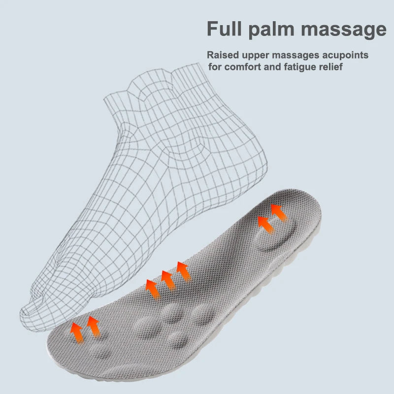 104 - 1Pair/2Pairs/4Pairs High Elasticity Latex Sport Insoles Soft Shoe Pads Arch Support Orthotic Insoles Breathable Deodorant Insole